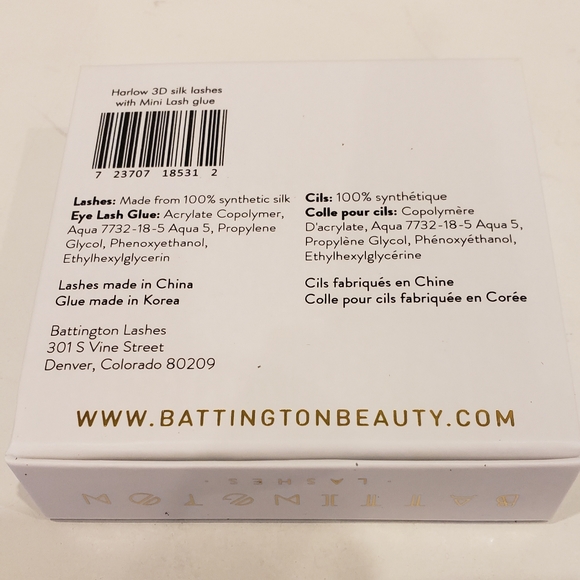 Battington Beauty Harlow 3D SILK EYE LASHES W/GLUE - Picture 3 of 5